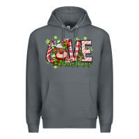 Rock love christmas deer Premium Hoodie - MaliasSmallBusiness