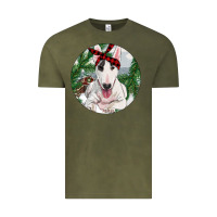 Vintage Olive bull terrier and farm Vintage Tee - RanaPortraitStore