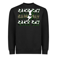 Black game day game day soccer lightning bolt Heavyweight Sweatshirt - Zillion Design Studio
