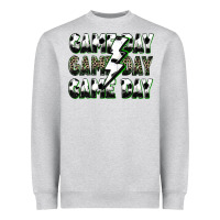 Heather Grey game day game day soccer lightning bolt Heavyweight Sweatshirt - Zillion Design Studio