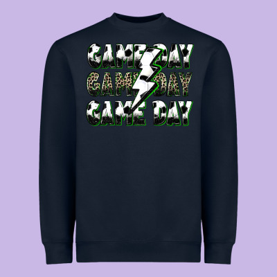 Game Day Game Day Soccer Lightning Bolt Heavyweight Sweatshirt Designed By Zillion Design Studio
