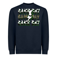 Navy game day game day soccer lightning bolt Heavyweight Sweatshirt - Zillion Design Studio