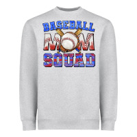 Heather Grey baseball mom squad Heavyweight Sweatshirt - texasbilliewilder