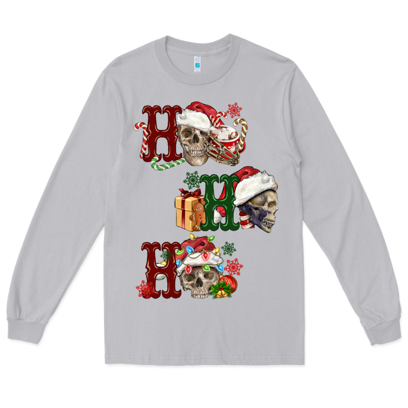 Ho Ho Ho Skull Long Sleeve Tee by FaDigitalArtStudio | Teevron
