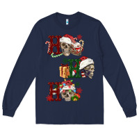 Navy ho ho ho skull Long Sleeve Tee - FaDigitalArtStudio