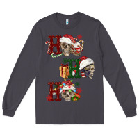 Smoke ho ho ho skull Long Sleeve Tee - FaDigitalArtStudio