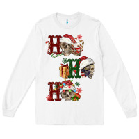 White ho ho ho skull Long Sleeve Tee - FaDigitalArtStudio