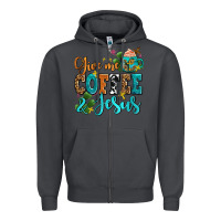 Smoke gıve me coffee and jesus Zipper Hoodie - AdoDesignShop
