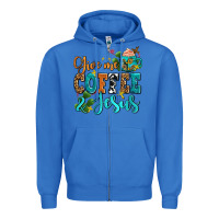 True Royal gıve me coffee and jesus Zipper Hoodie - AdoDesignShop
