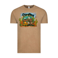 Vintage Coffee camping is my happy place Vintage Tee - BarkalooDesign