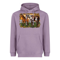 Lavender 2 horses at the ranch Heavyweight Hoodie - LillyAllenDesigns