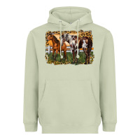Matcha 2 horses at the ranch Heavyweight Hoodie - LillyAllenDesigns