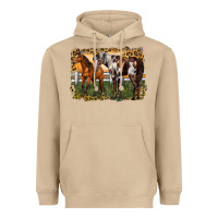 Mushroom 2 horses at the ranch Heavyweight Hoodie - LillyAllenDesigns
