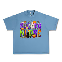Pebble Blue Halloween Spooky Nurse Urban Heavy Tee - texasbilliewilder