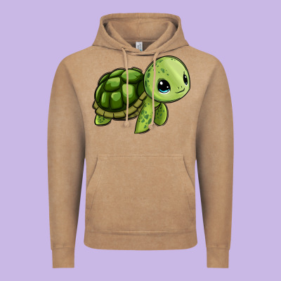 Cute Turtle Vintage Hoodie Designed By Zillion Design Studio