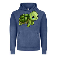 Vintage Denim cute turtle Vintage Hoodie - Zillion Design Studio