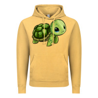 Vintage Mustard cute turtle Vintage Hoodie - Zillion Design Studio