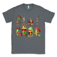 Charcoal Heather christmas skeleton coffee cups Classic Tee - FaDigitalArtStudio