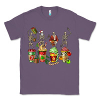 Lavender christmas skeleton coffee cups Classic Tee - FaDigitalArtStudio