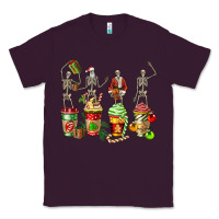 Plum christmas skeleton coffee cups Classic Tee - FaDigitalArtStudio