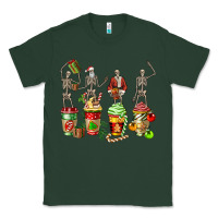 Sports Green christmas skeleton coffee cups Classic Tee - FaDigitalArtStudio