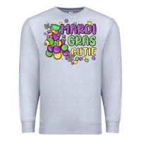 Heather Grey mardi gras cutie Premium Sweatshirt - MaliasSmallBusiness