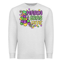 Oatmeal Heather mardi gras cutie Premium Sweatshirt - MaliasSmallBusiness