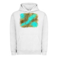 Pigment Lunar Rock leopard turquoise background Urban Hoodie - Jasminsmagicworld
