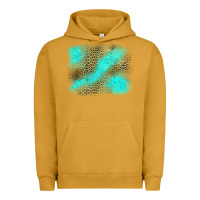 Pigment Peanut Butter leopard turquoise background Urban Hoodie - Jasminsmagicworld