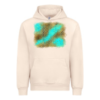 Sandshell leopard turquoise background Urban Hoodie - Jasminsmagicworld