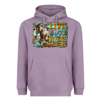 Lavender live love ride horse Heavyweight Hoodie - LillyAllenDesigns