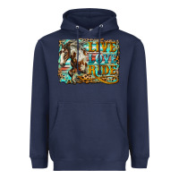 Navy live love ride horse Heavyweight Hoodie - LillyAllenDesigns