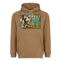 Toasted Coconut live love ride horse Heavyweight Hoodie - LillyAllenDesigns