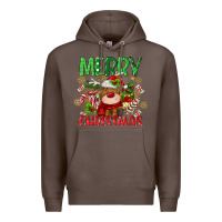 Coffee merry christmas deer Premium Hoodie - MaliasSmallBusiness