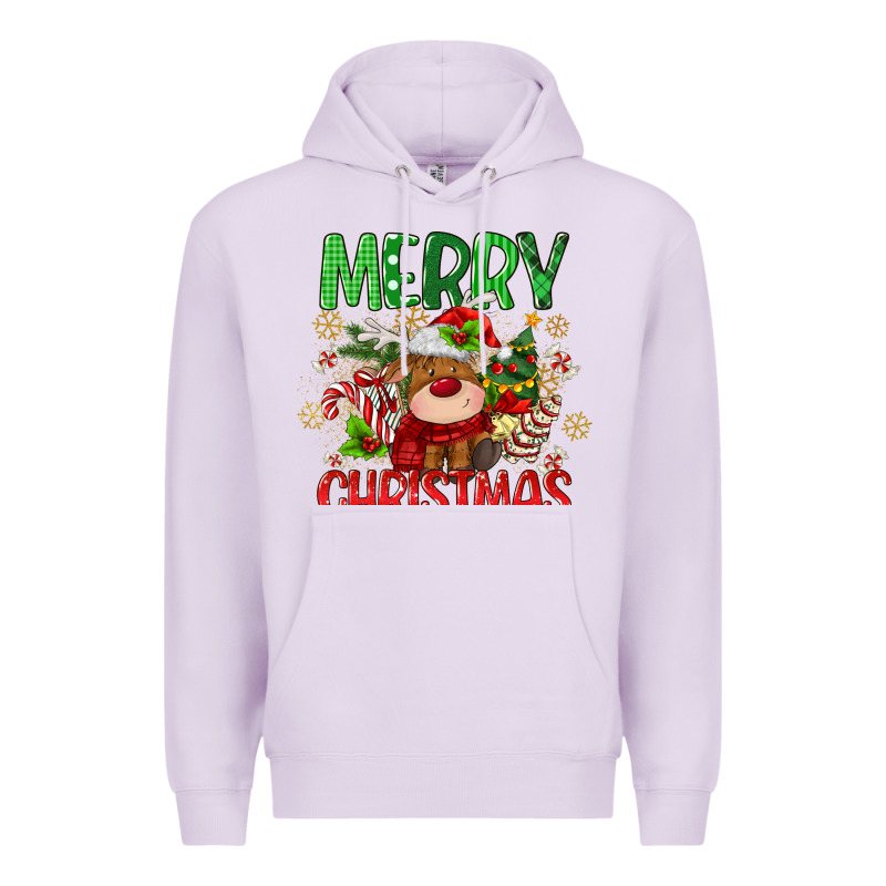 Merry Christmas Deer Premium Hoodie by MaliasSmallBusiness | Teevron
