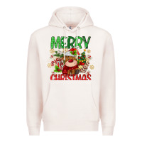 Pale Pink merry christmas deer Premium Hoodie - MaliasSmallBusiness
