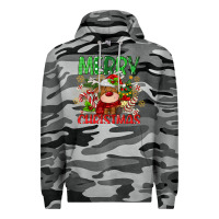 Slate Camo merry christmas deer Premium Hoodie - MaliasSmallBusiness