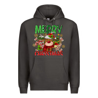 Smoke merry christmas deer Premium Hoodie - MaliasSmallBusiness