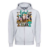 Heather Grey herd that heifers Zipper Hoodie - Jasminsmagicworld