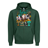 Sports Green herd that heifers Zipper Hoodie - Jasminsmagicworld