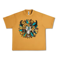 Peanut Butter bull skull with sunflower Urban Heavy Tee - RanaPortraitStore