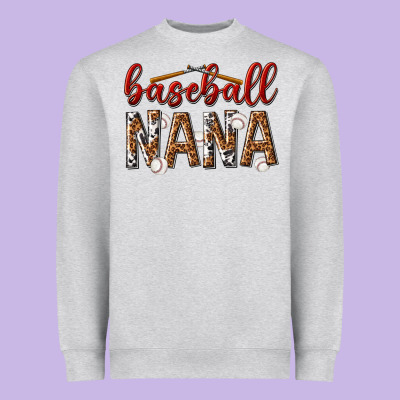 Heavyweight Sweatshirt baseball nana with leopard
