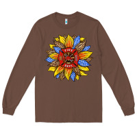 Chestnut firefighter sunflower Long Sleeve Tee - HRA Design Shop