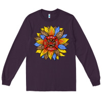 Plum firefighter sunflower Long Sleeve Tee - HRA Design Shop
