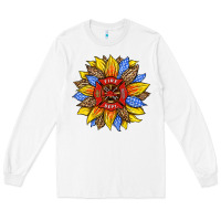 White firefighter sunflower Long Sleeve Tee - HRA Design Shop