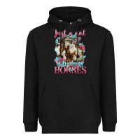 Just A Girl Who Loves Horses Mustang Heavyweight Hoodie | Teevron