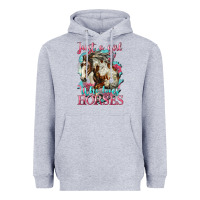 Heather Grey just a girl who loves horses mustang Heavyweight Hoodie - LillyAllenDesigns