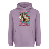 Lavender just a girl who loves horses mustang Heavyweight Hoodie - LillyAllenDesigns