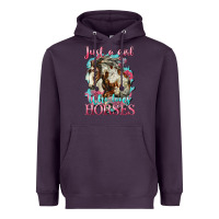 Plum just a girl who loves horses mustang Heavyweight Hoodie - LillyAllenDesigns