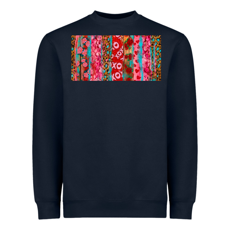 Love Brushstrokes Xoxo Leopard And Turquoise Heavyweight Sweatshirt by RanaPortraitStore | Teevron